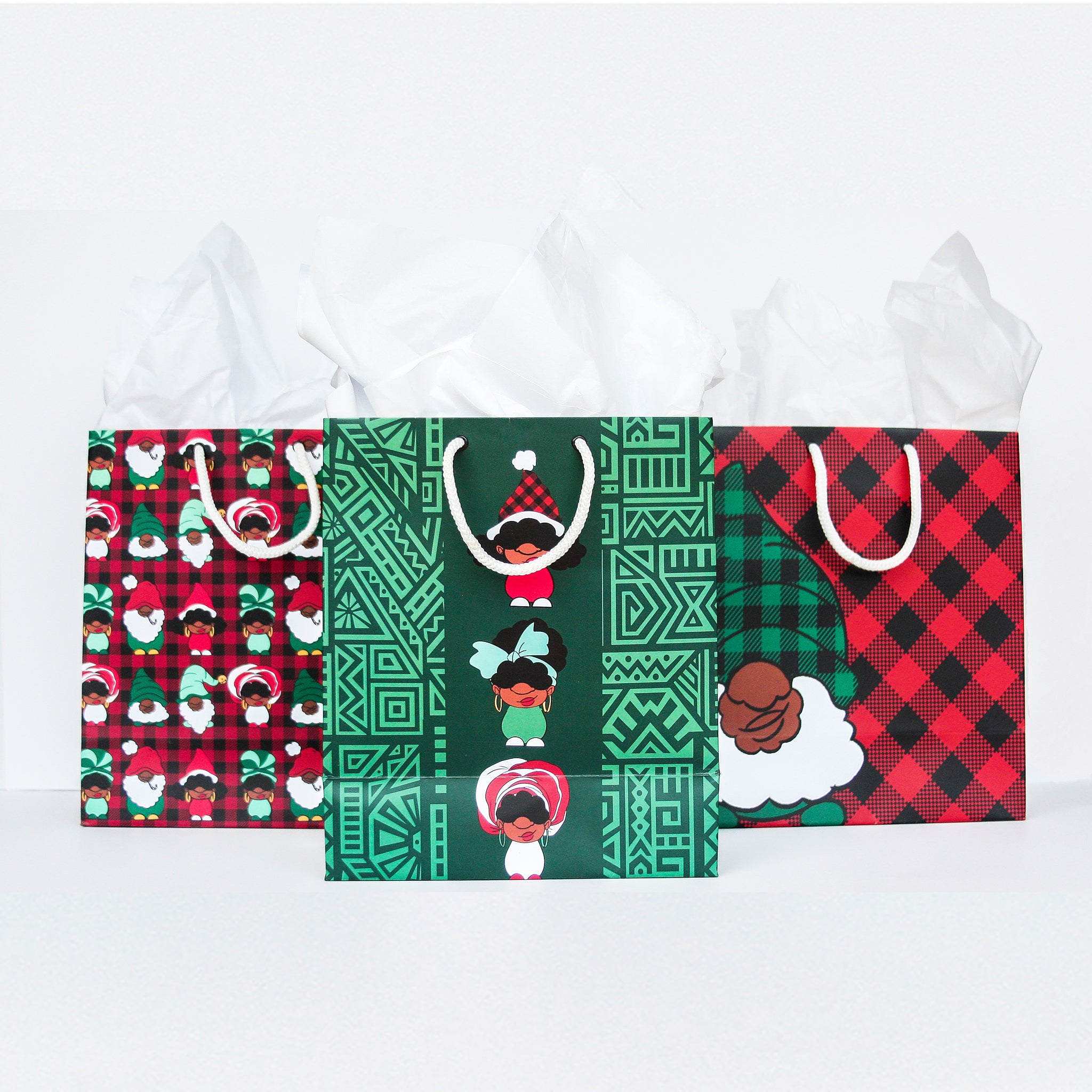 3 Pack Gift Bag Set Gnomies