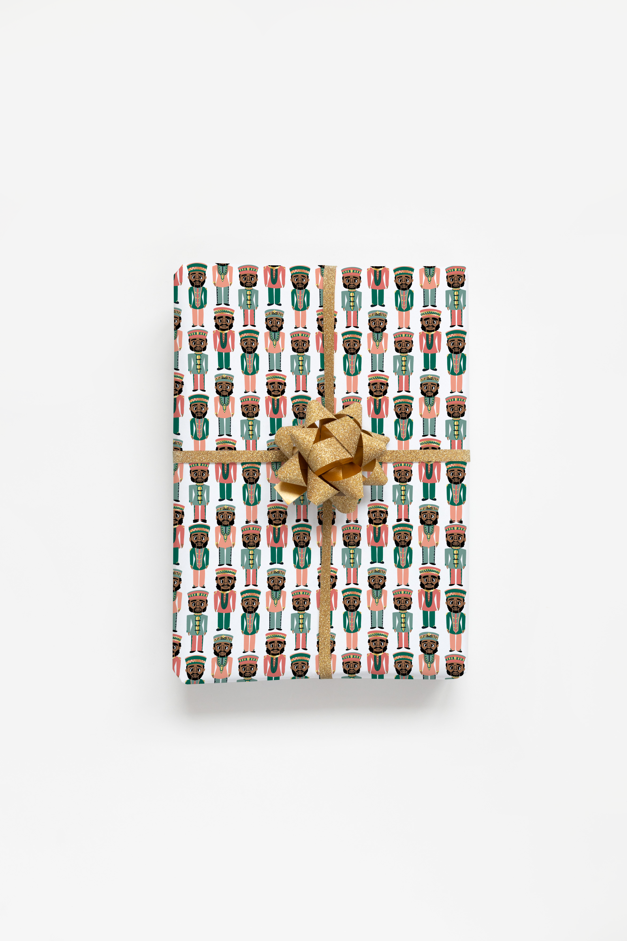 Wrap- Nutcrackers w/ Metallic Gold Ink Gift Wrap