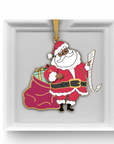 24K Gold Plated Santa List Ornament